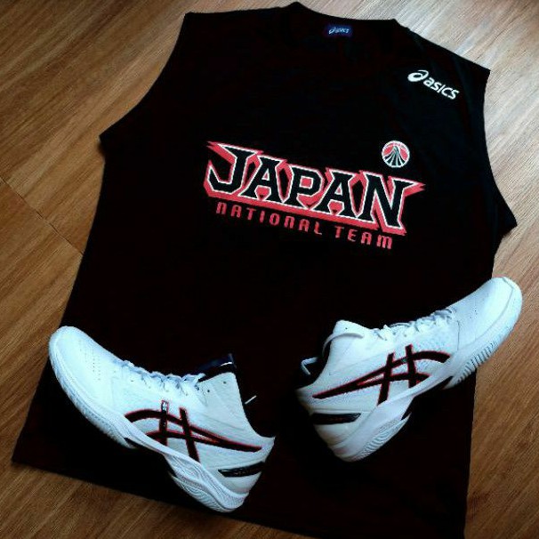 Asics 日本 國家隊 球員實際配給 亞瑟士 黑色練習衣 日本隊 籃球 球衣