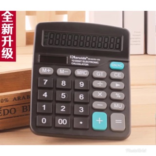 生活百貨 12位會計財務計算機 大屏幕太陽能雙電源計算機