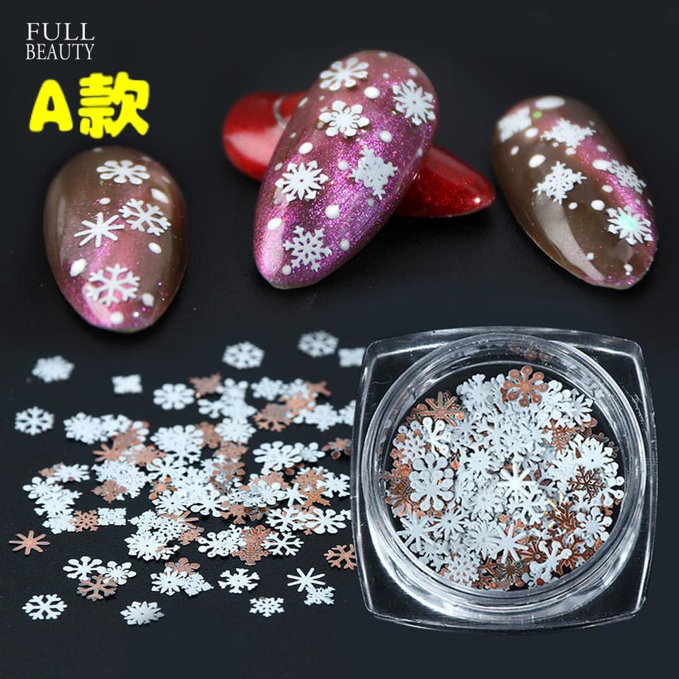 美甲樂園福利社 星光大道 A款 罐裝雪花金屬片六角雪花結晶手做diy 美甲材料 蝦皮購物