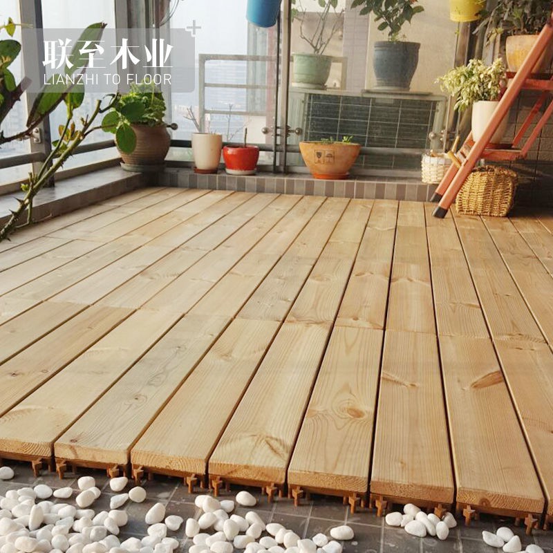 H3防腐木戶外陽臺地板花園露臺浴室防水diy拼裝實木地板室外木板條 蝦皮購物