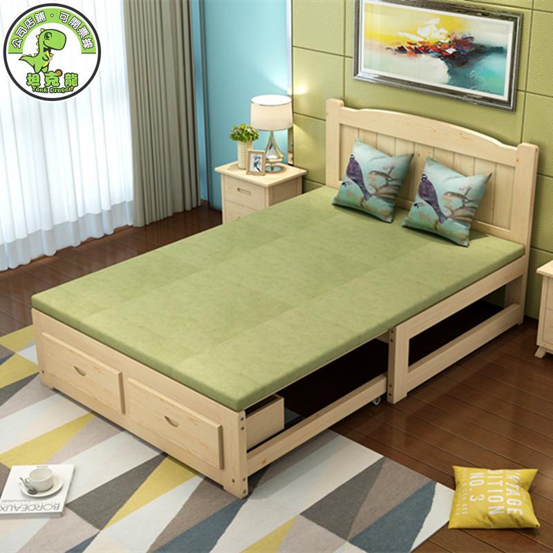 小戶型沙發床 伸縮床 抽拉床 推拉兩用客廳儲物沙發床 實木可伸縮