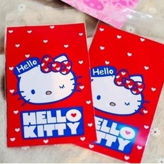 2020新款新年款烘焙包裝大紅hello kitty餅乾袋 西點袋 自封袋 結婚糖果袋 禮品袋 50入