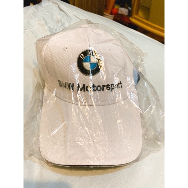 BMW帽子 鴨舌帽 遮陽帽 白色帽 寶馬 全新車廠