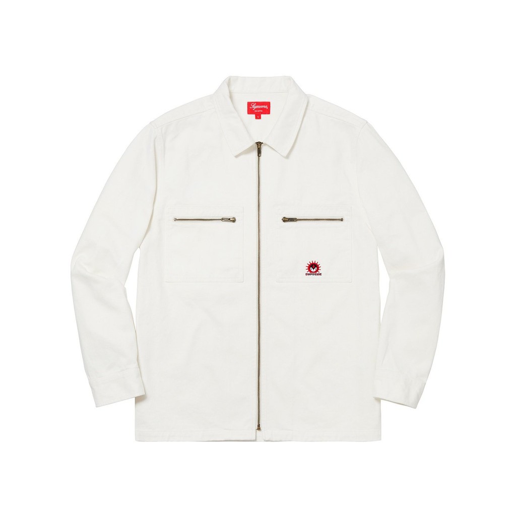 supreme zip up shirt