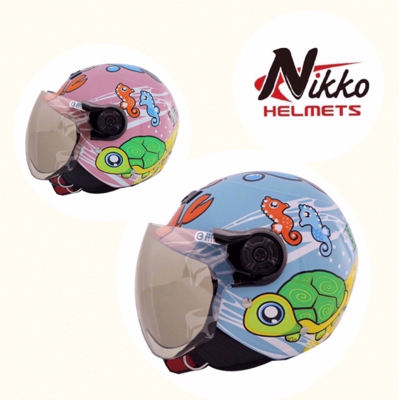 NIKKO TU-505 TU 505 海底世界 半罩式安全帽小童帽 兒童帽 含鏡片