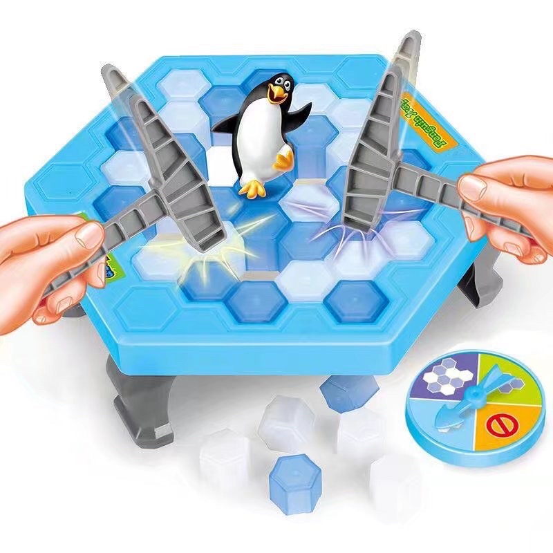 大號破冰企鵝玩具拆裝玩具積木桌兒童玩具敲打破冰台敲冰塊