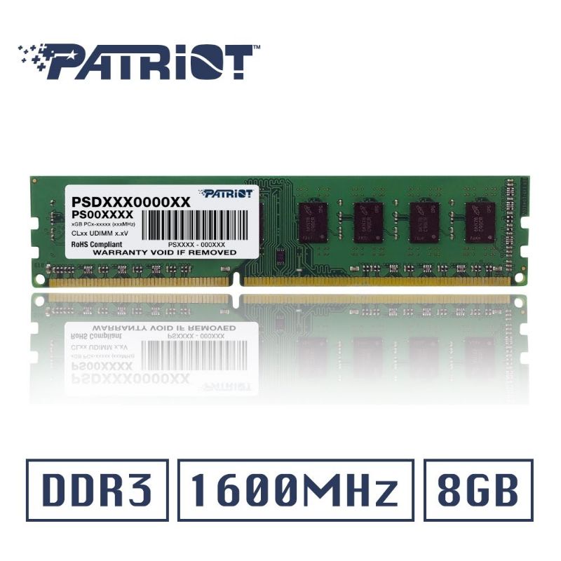 Patriot美商博帝 DDR3 1600 8GB桌上型記憶體