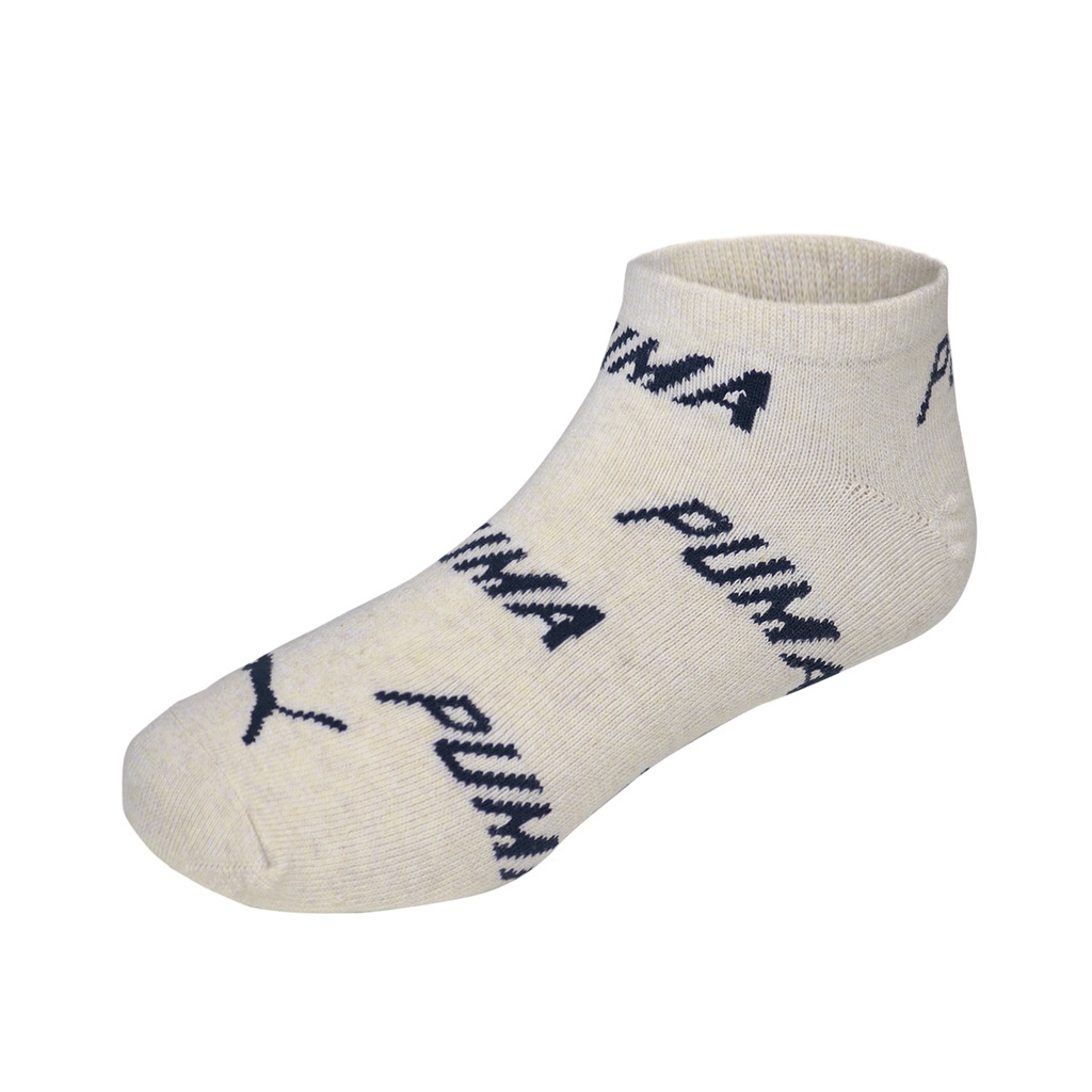 Puma 襪子 NOS 男女款 米白 滿版 踝襪 船型襪 單雙入 台製 【ACS】 BB126406