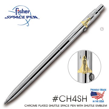 【IUHT】Fisher Space Pen 銀色筆身太空梭徽章筆夾太空筆 #CH4SH