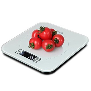 Homecube 電子秤 1g/15Kg,廚房秤 鋼化玻璃,秤菜 90秒自動關閉 節省電池電量 數位秤 好清潔