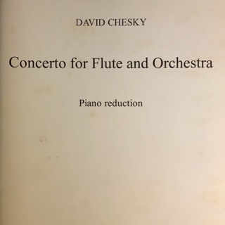 長笛譜 Chesky - Concerto for flute and Orchestra