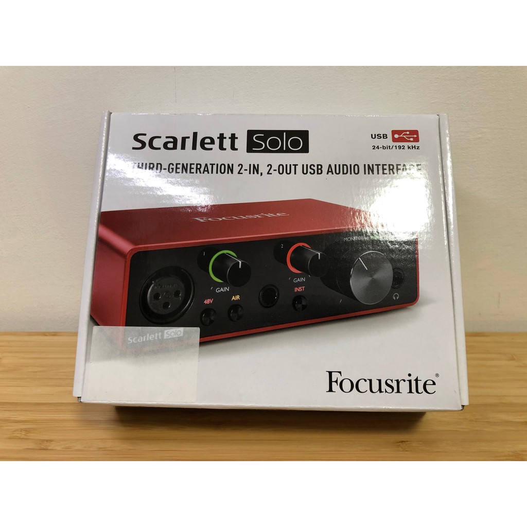 Focusrite Scarlett Solo (3rd Gen) 錄音介面 公司貨 保固內 第三代