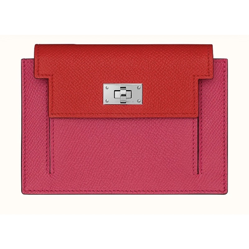 Hermes 愛馬仕限量三色拼接  現貨 Kelly Pocket 零錢包
