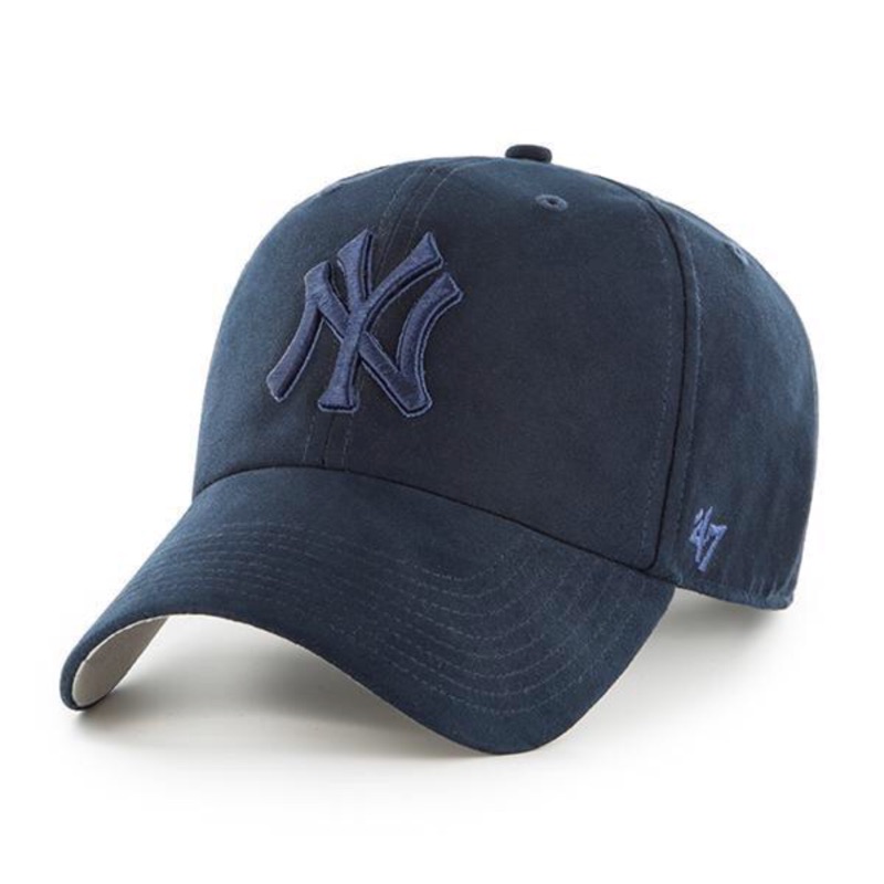 現貨[47 Brand] 限量麂皮款式 MLB 大聯盟 紐約洋基棒球帽 老帽 復古刷舊藍 明星同款