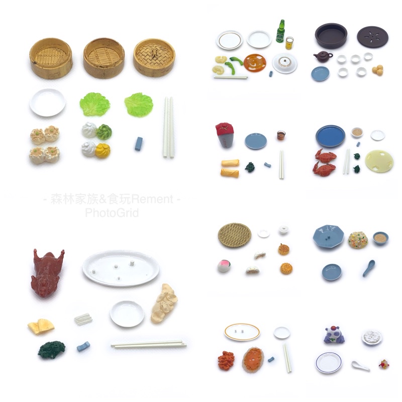 食玩盒玩rement Re Ment 中華街中華料理港式飲茶絕版螃蟹茶具燒賣料理 蝦皮購物