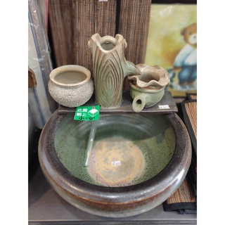 【娟兒藝品】沙綠流水盆 物品槽✔展示✔藝術品✔流水盆