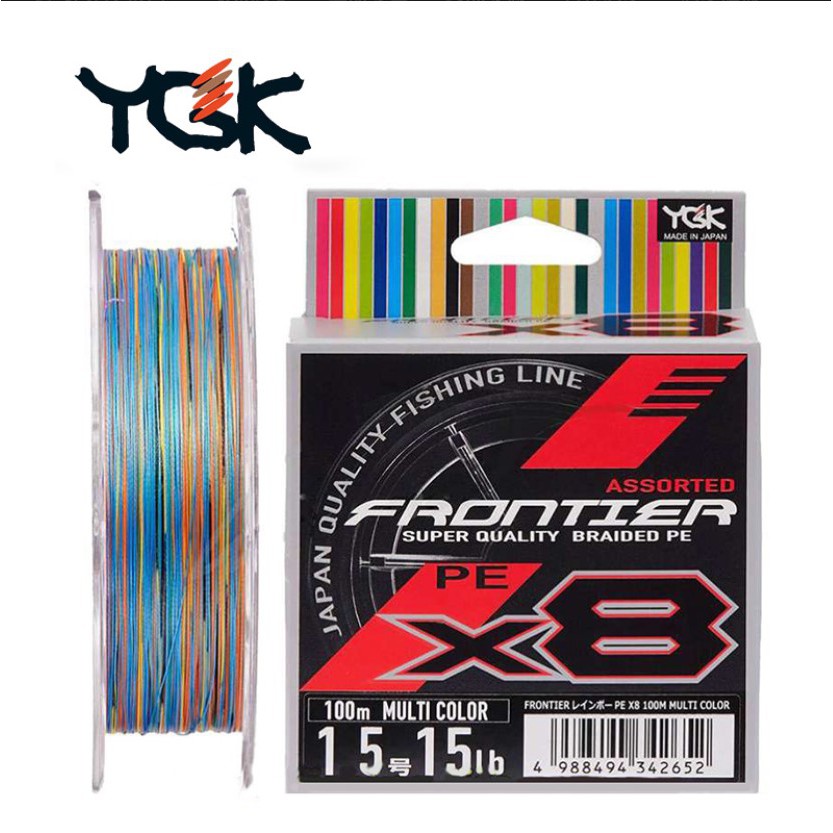YGK FRONTIER X8 100M PE線(五色)