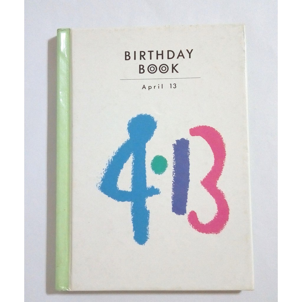 Birthday Book生日書 4月13日 二手書isbn 只看一次 蝦皮購物