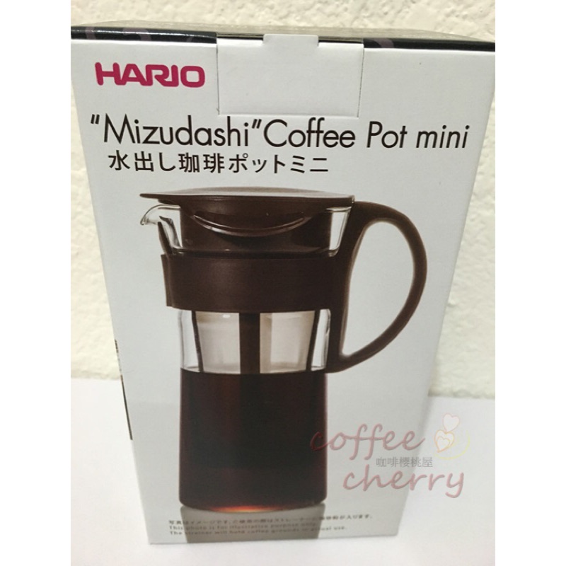 @咖啡櫻桃屋@日本製 HARIO 冷水壺 600m 咖啡色 咖啡冰萃壺 咖啡壺 泡茶壺 冰釀咖啡壺 5杯專用