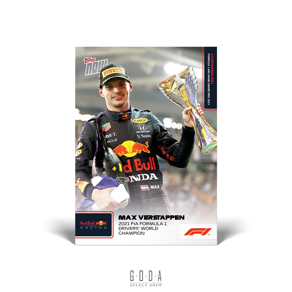 【MAX VERSTAPPEN 2021 FIA CHAMPION 】F1 CARD TOPPS NOW #80 收藏卡