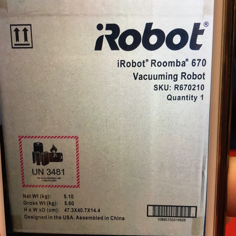 iRobot Roomba 670 掃地機器人🤖️ 全新！（保留中）