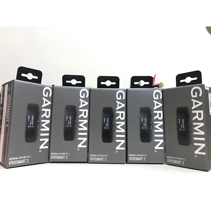 「遼寧236」GARMIN VIVOSMART3 台灣公司貨  全新品 $2490 尺寸:L 顏色：黑