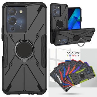 適用於 Infinix Note 12 G96 Luxury Hybrid Armor 防震外殼環支架支架蓋