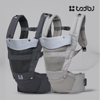 Todbi Holic 氣囊腰凳式背巾(奶昔卡其灰/法式深灰)