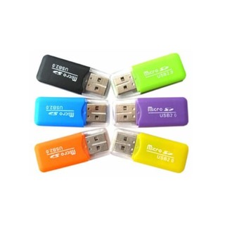 【°便宜貨°】糖果色USB讀卡機TF卡/MICROSD卡/手機記憶卡讀卡/ 隨機出貨 19元