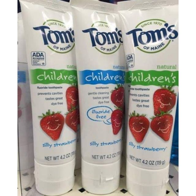 [美國製造] Tom's of Maine 100% 天然嬰兒牙膏草莓味 144g