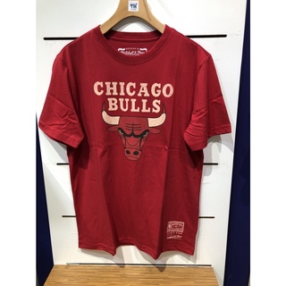 【清大億鴻】Mitchell & Ness - NBA 公牛隊短袖上衣 棉質 紅色 - MT22A-TS01CBR