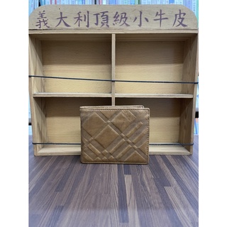 <全新>頂級小牛皮 真皮皮夾 咖啡色 純手工