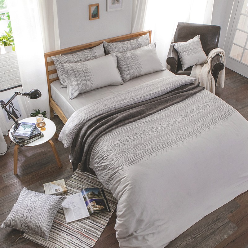 戀家小舖 台灣製床包 雙人床包 薄被套 床單 爵色風華 100%天絲 床包被套組 含枕套 60支天絲