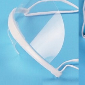 現貨面交 一體邊框透明口罩 微笑口罩 防飛沫 透氣塑膠口罩 可用於 服務業 餐飲店 廚師 食堂 環保衛生用 (非醫療用）