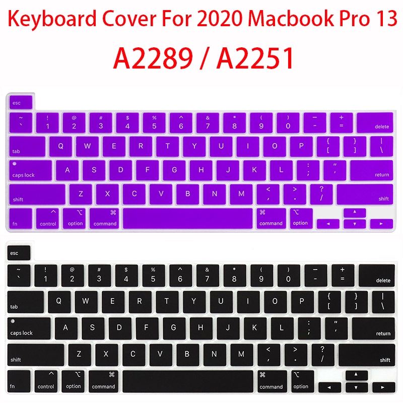 英語硅膠鍵盤保護膜適用於 2020 Macbook Pro 13 A2289 A2251 Pro 16 A2141鍵盤罩