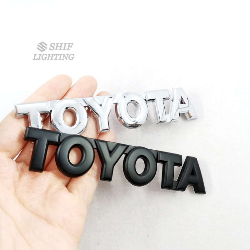 1 x 金屬鉻豐田標誌字母汽車汽車後備箱標誌徽章貼紙貼花替換豐田