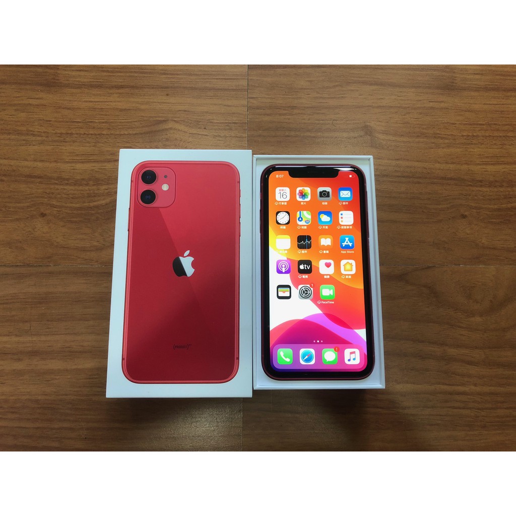 Iphone11 iphone 11 i11 11 64g大紅色 99%新 只拆封測試僅此一台 保固到2021／5／6