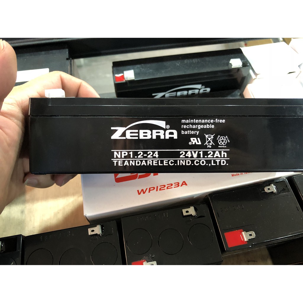 【全電行】ZEBRA 斑馬 NP1.2-24 24V1.2Ah 消防系統 電話總機 97*82*52mm