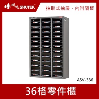 樹德SHUTER 36格零件櫃 A5V-336 零件箱 零件收納櫃 抽屜分類整理櫃 置物箱 收納盒 整理箱 小物收納