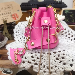 👛經典款 迷你零錢真皮水桶包鍊扣 限量版
