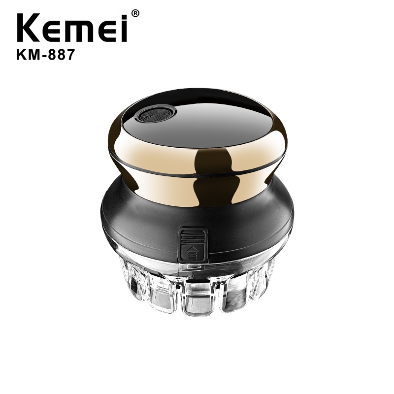 Kemei KM-887 自動男士理髮器 360 度理髮刀頭電動修剪器 USB 全圓形理髮器