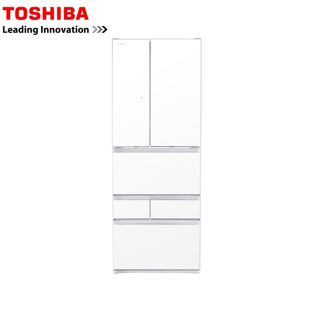 TOSHIBA 東芝 551L 無邊框玻璃六門變頻電冰箱 GR-ZP550TFW 大型配送