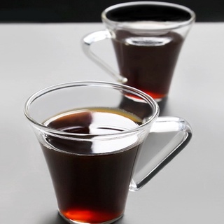 九土意式帶把濃縮咖啡杯手工玻璃杯透明咖啡杯耐熱玻璃手工咖啡杯盎司杯意式把手espresso杯濃縮咖啡杯義式CFR0040
