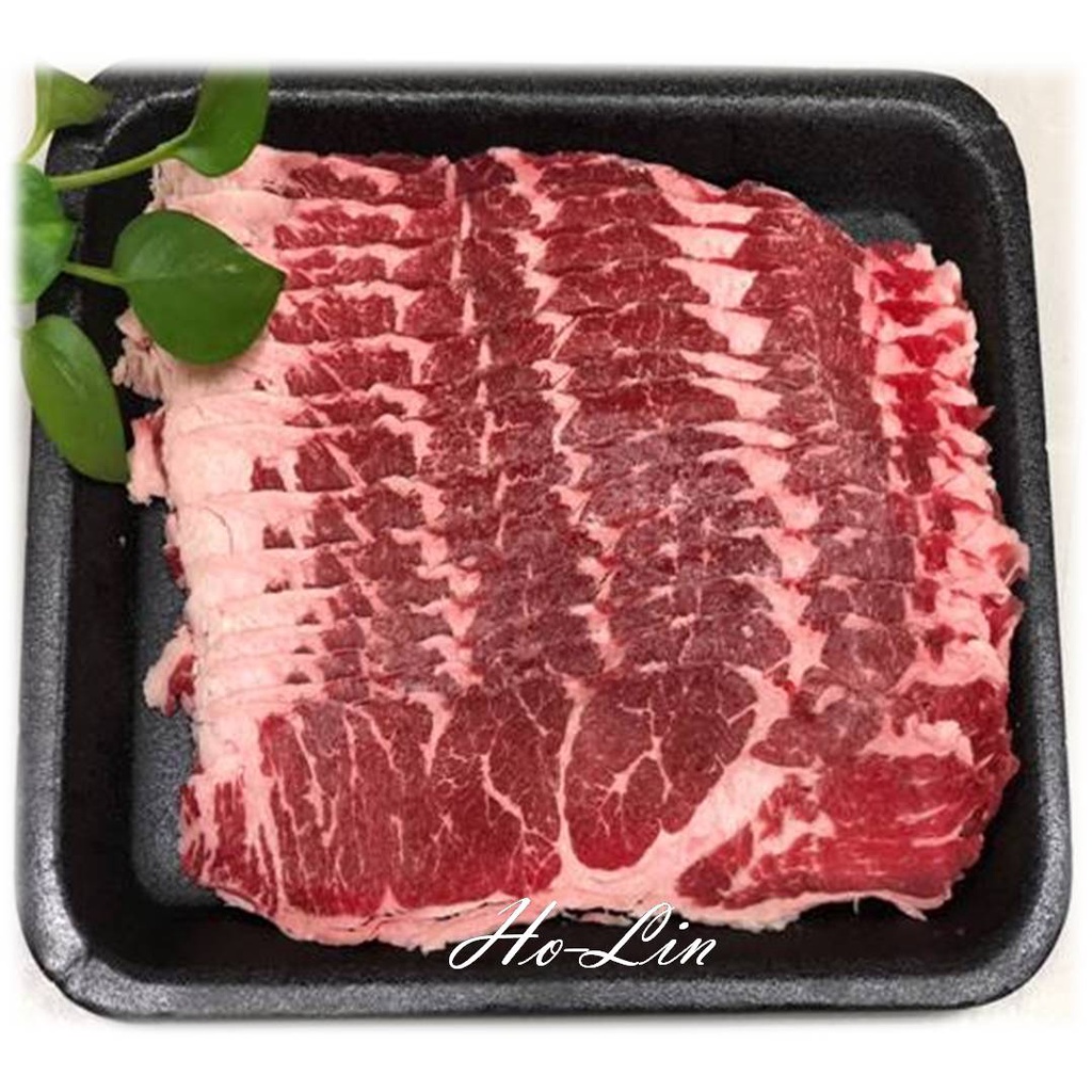 【鶴林食品】美國霜降翼板牛燒烤片330g/盤  #牛肉批發 #牛肉團購 #牛肉零售