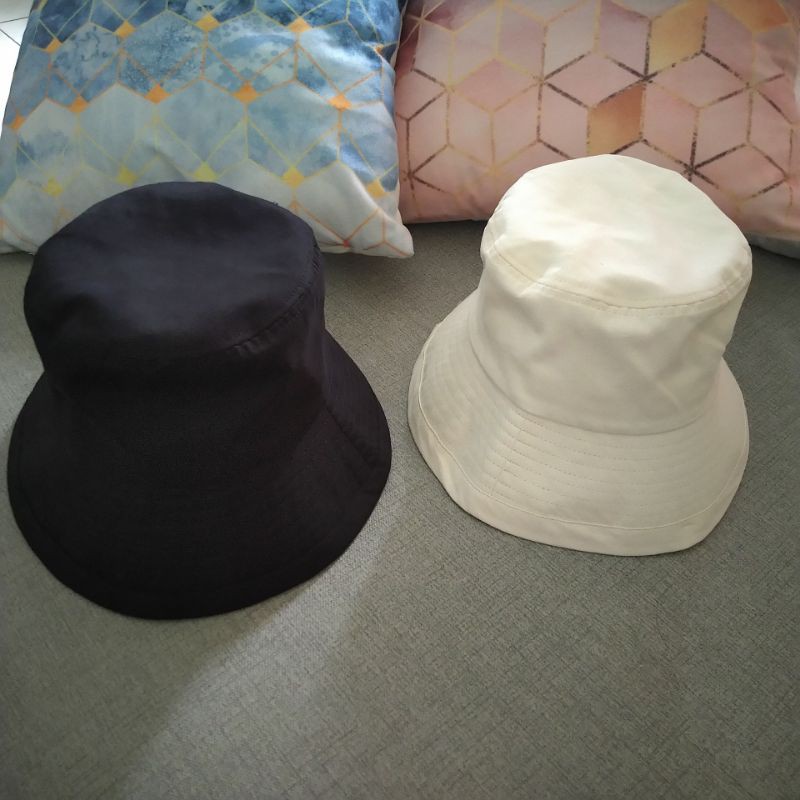 ZOII漁夫帽 加長帽沿 微硬挺材質 2頂一組（ 白與黑）