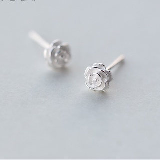 【Blossom】純銀 優雅玫瑰花 . 耳環 E4272