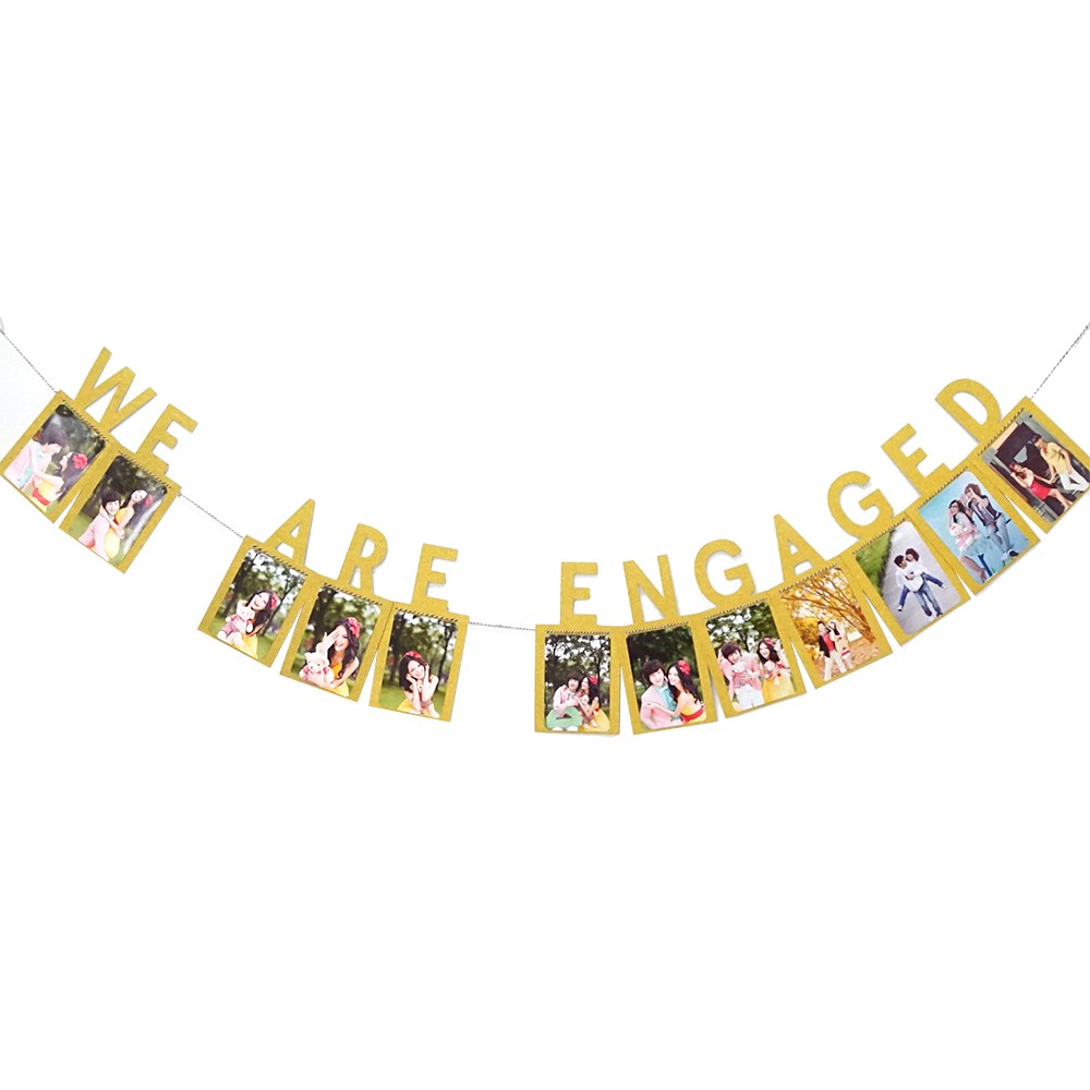 亞馬遜amazon熱銷我們訂婚了we Are Engaged 照片墻拉旗吊旗派對 蝦皮購物