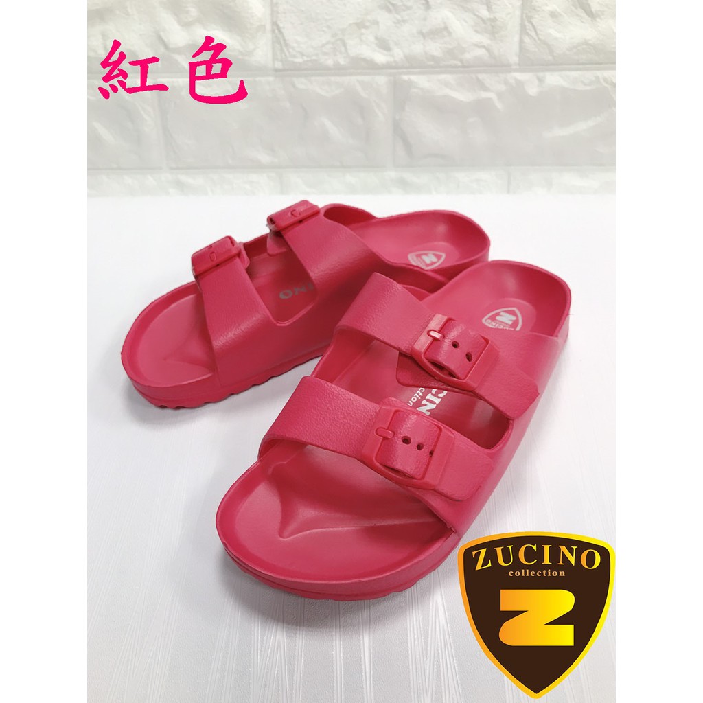 💕ZUCINO &amp; Elegance&amp; Pierre Cardin💕👍超輕舒適 女 防水雙扣 雙扣拖鞋