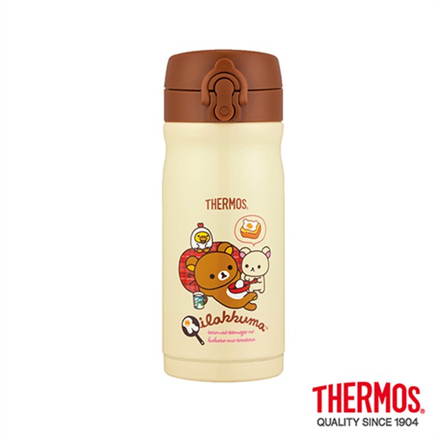 超商取貨【THERMOS 膳魔師】拉拉熊 不鏽鋼真空保溫瓶0.35L(JMY-352RM-EG)