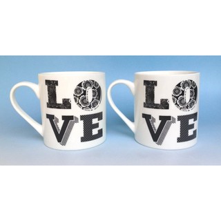 Love Mug 新骨瓷馬克杯咖啡杯 陶瓷馬克杯 歐式牛奶杯 咖啡杯子 情侶水杯 (10OZ)